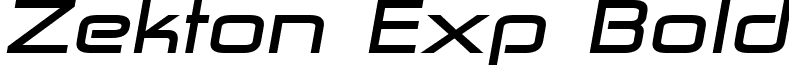 Zekton Exp Bold font - Zekton Extended Bold Italic.ttf