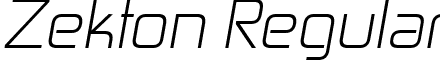 Zekton Regular font - Zekton Light Italic.ttf