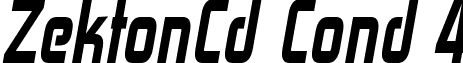 ZektonCd Cond 4 font - Zekton Condensed Heavy Italic.ttf