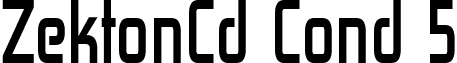 ZektonCd Cond 5 font - Zekton Condensed Bold.ttf