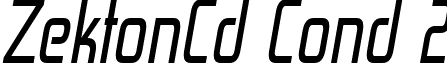 ZektonCd Cond 2 font - Zekton Condensed Italic.ttf