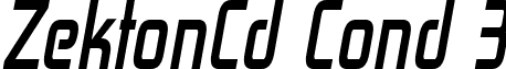 ZektonCd Cond 3 font - Zekton Condensed Bold Italic.ttf