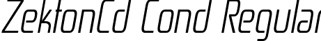 ZektonCd Cond Regular font - Zekton Condensed Light Italic.ttf