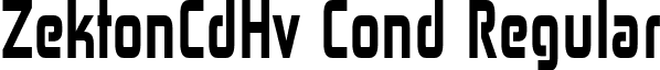 ZektonCdHv Cond Regular font - Zekton Condensed Heavy.ttf