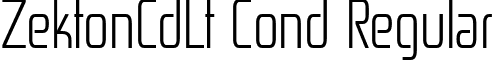 ZektonCdLt Cond Regular font - Zekton Condensed Light.ttf