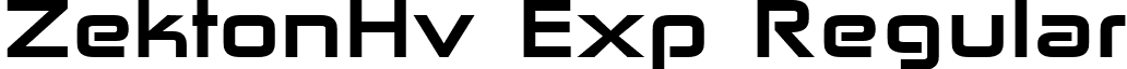 ZektonHv Exp Regular font - Zekton Extended Heavy.ttf
