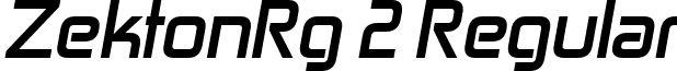 ZektonRg 2 Regular font - Zekton Bold Italic.ttf