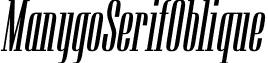ManygoSerifOblique & font - Manygo Serif Oblique.otf