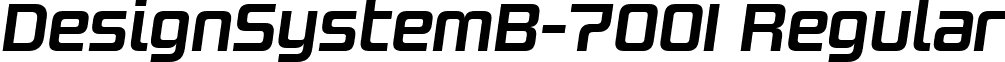 DesignSystemB-700I Regular font - Design System B 700 Italic.ttf