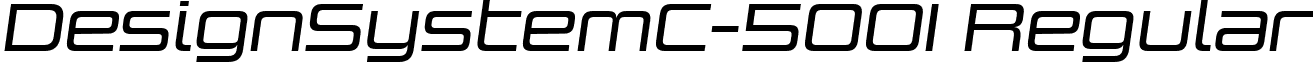 DesignSystemC-500I Regular font - Design System C 500 Italic.ttf