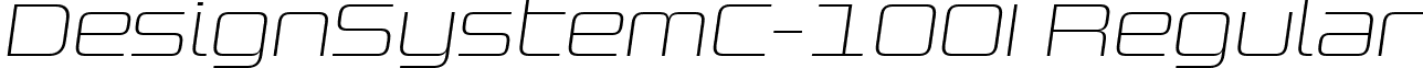 DesignSystemC-100I Regular font - Design System C 100 Italic.ttf