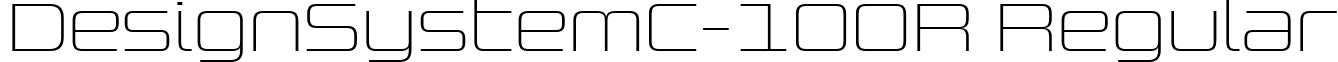 DesignSystemC-100R Regular font - Design System C 100.ttf