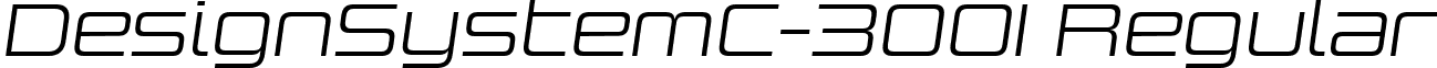 DesignSystemC-300I Regular font - Design System C 300 Italic.ttf
