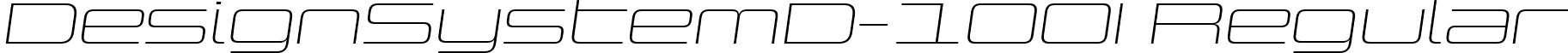 DesignSystemD-100I Regular font - Design System D 100 Italic.ttf