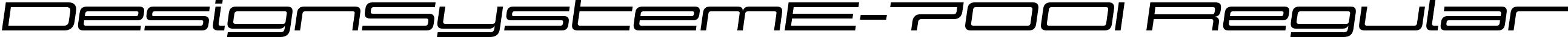 DesignSystemE-700I Regular font - Design System E 700 Italic.ttf
