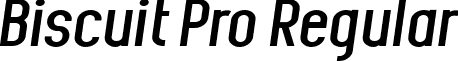 Biscuit Pro Regular font - Biscuit Pro Ext Italic.ttf