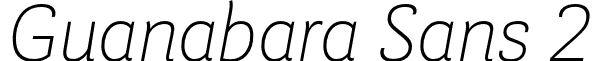 Guanabara Sans 2 font - Guanabara Sans Thin Italic.otf