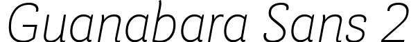 Guanabara Sans 2 font - Guanabara Sans Thin Italic.ttf