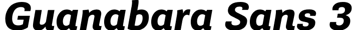 Guanabara Sans 3 font - Guanabara Sans Bold Italic.otf