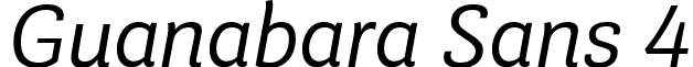 Guanabara Sans 4 font - Guanabara Sans Light Italic.ttf