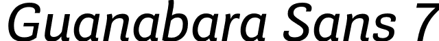 Guanabara Sans 7 font - Guanabara Sans Book Italic.otf