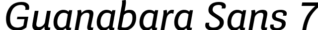 Guanabara Sans 7 font - Guanabara Sans Book Italic.ttf