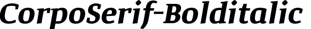 CorpoSerif-Bolditalic & font - Corpo Serif Bold italic.ttf