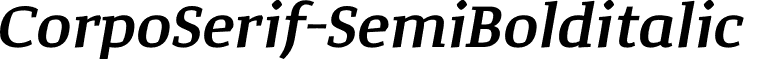 CorpoSerif-SemiBolditalic & font - Corpo Serif Semi Bold italic.otf