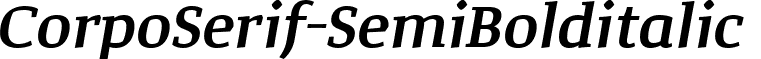 CorpoSerif-SemiBolditalic & font - Corpo Serif Semi Bold italic.ttf