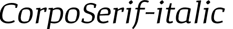 CorpoSerif-italic & font - Corpo Serif Italic.otf