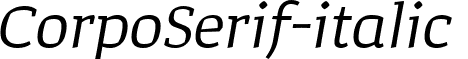 CorpoSerif-italic & font - Corpo Serif Italic.ttf