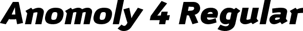 Anomoly 4 Regular font - Anomoly Black Italic.ttf