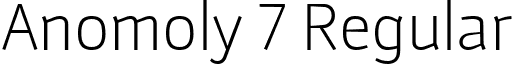 Anomoly 7 Regular font - Anomoly Light.ttf