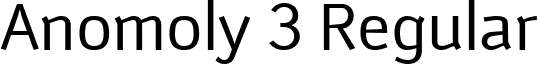 Anomoly 3 Regular font - Anomoly.ttf