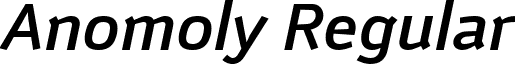 Anomoly Regular font - Anomoly Medium Italic.ttf