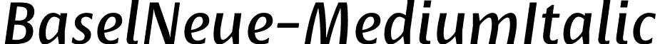 BaselNeue-MediumItalic & font - Basel Neue Medium Italic.otf