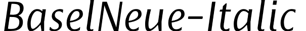 BaselNeue-Italic & font - Basel Neue Italic.otf