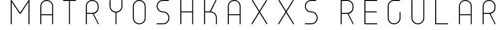 MatryoshkaXXS Regular font - Matryoshka XXS.ttf