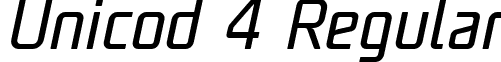 Unicod 4 Regular font - UNicod Sans Italic.ttf