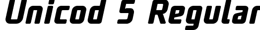 Unicod 5 Regular font - UNicod Sans Bold Italic.ttf