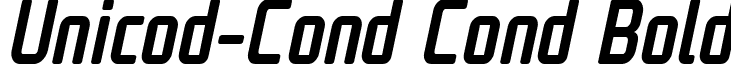 Unicod-Cond Cond Bold font - UNicod Sans Condensed Medium Italic.ttf