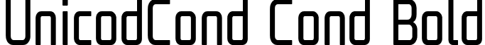 UnicodCond Cond Bold font - UNicod Sans Condensed.ttf