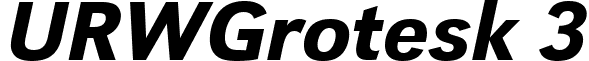 URWGrotesk 3 font - URW Grotesk Medium Italic.ttf