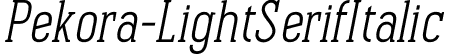 Pekora-LightSerifItalic & font - Pekora Light Serif Italic.otf