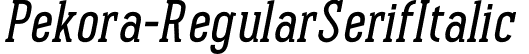 Pekora-RegularSerifItalic & font - Pekora Regular Serif Italic.otf