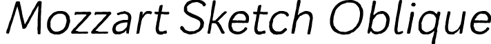 Mozzart Sketch Oblique font - MozzartSketch-RegularOb.otf