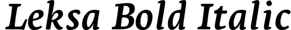 Leksa Bold Italic font - Leksa-BoldItalic.otf