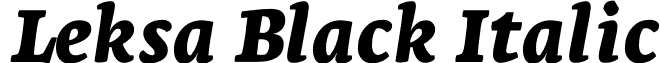 Leksa Black Italic font - Leksa-BlackItalic.otf