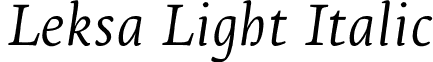 Leksa Light Italic font - Leksa-LightItalic.otf