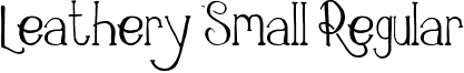 Leathery Small Regular font - leathery small.otf